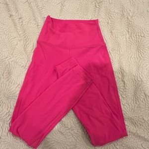 Sonic pink lululemon high rise align leggings size 2